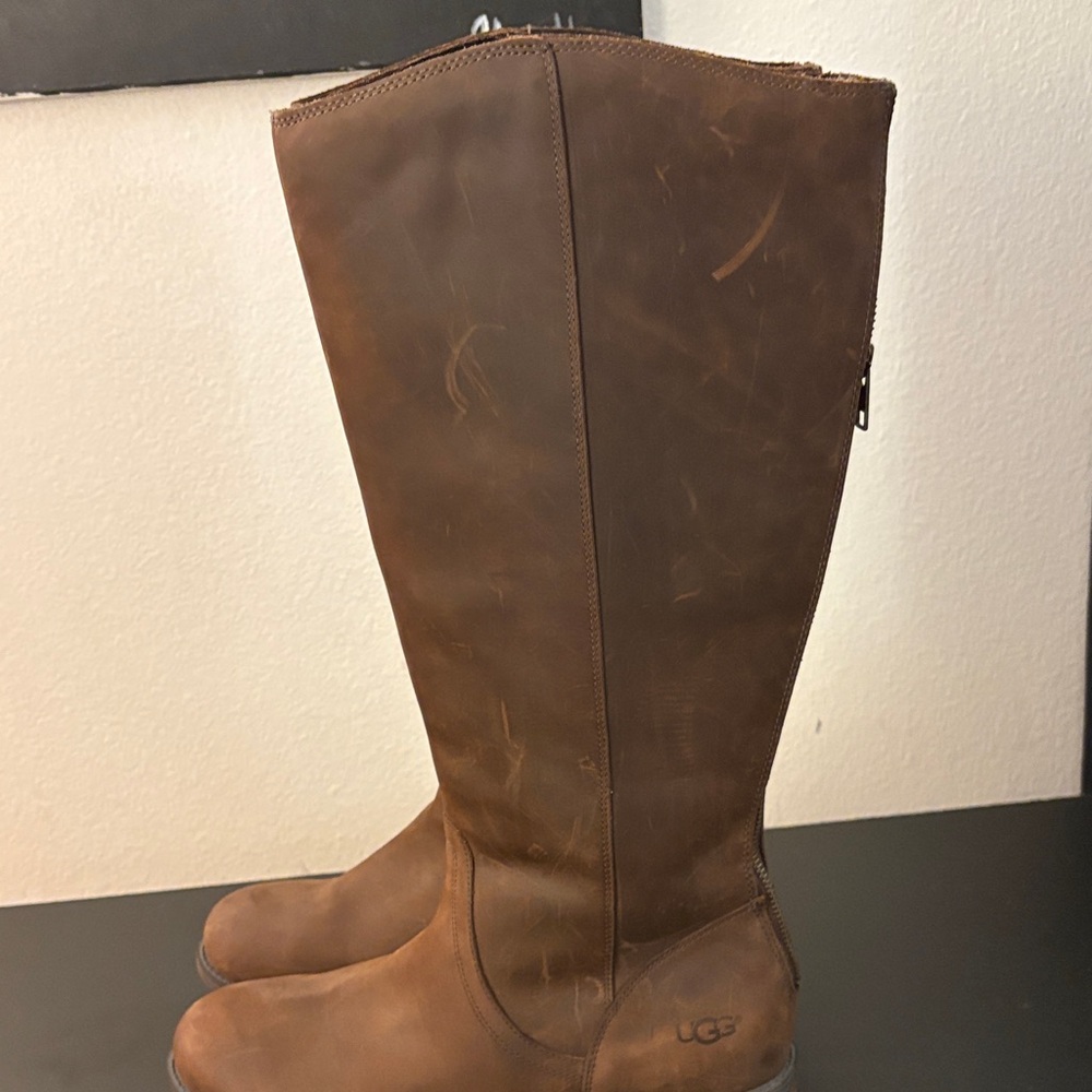 UGG Chestnut Leather Tall Boots